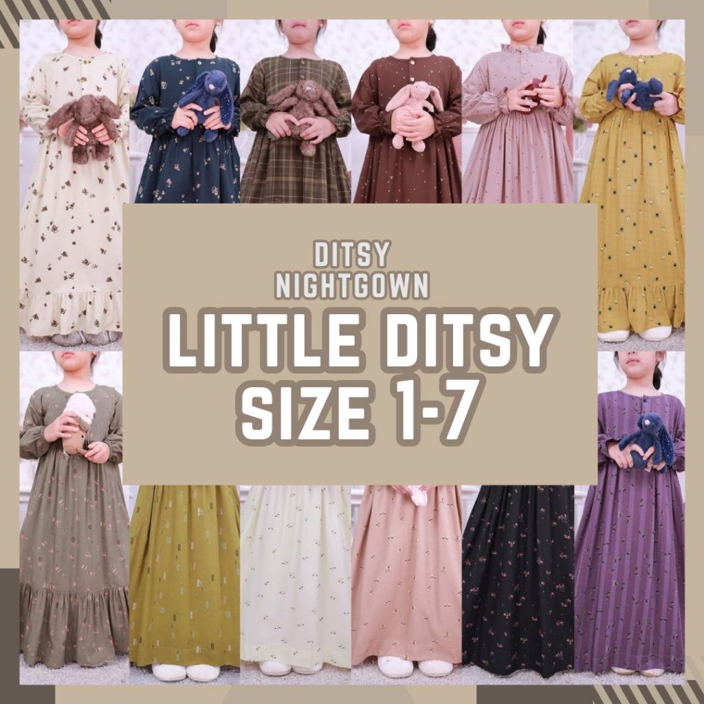 LITTLE DITSY NIGHTGOWN, GAMIS ANAK , DITSY LITTLE