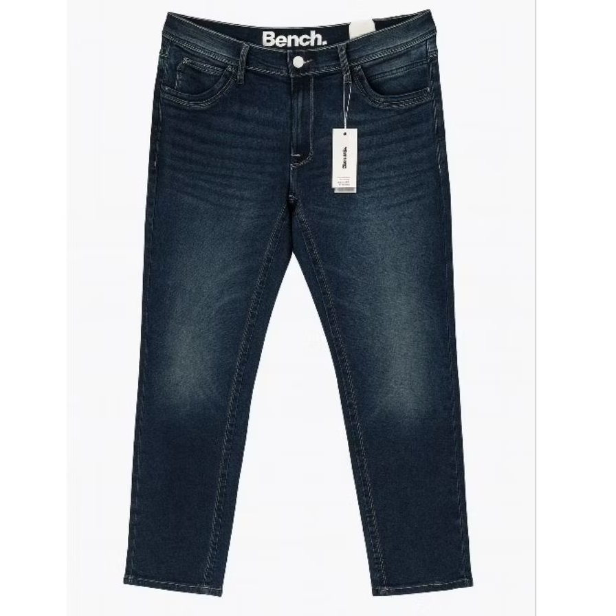 Celana Jeans Pria Bench Slim Fit Stretch – Denim Tebal Nyaman, Warna Biru Gelap Premium