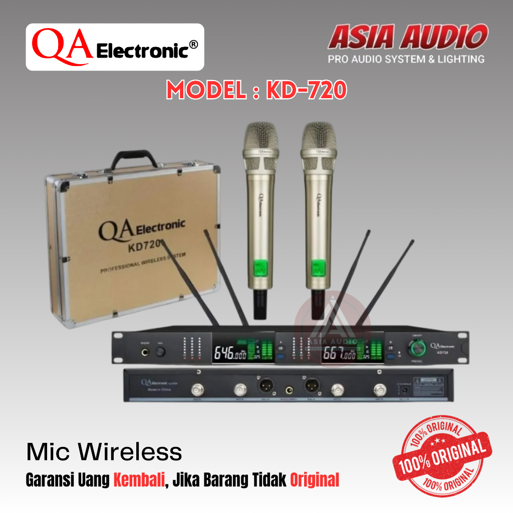 MIC WIRELESS QA ELECTRONIC HMD KD-720