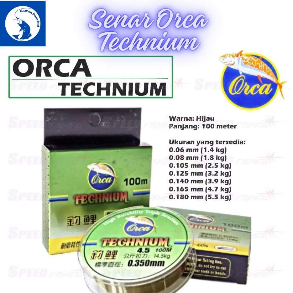 Senar Pancing Orca Technium Anti Kriting & Kuat