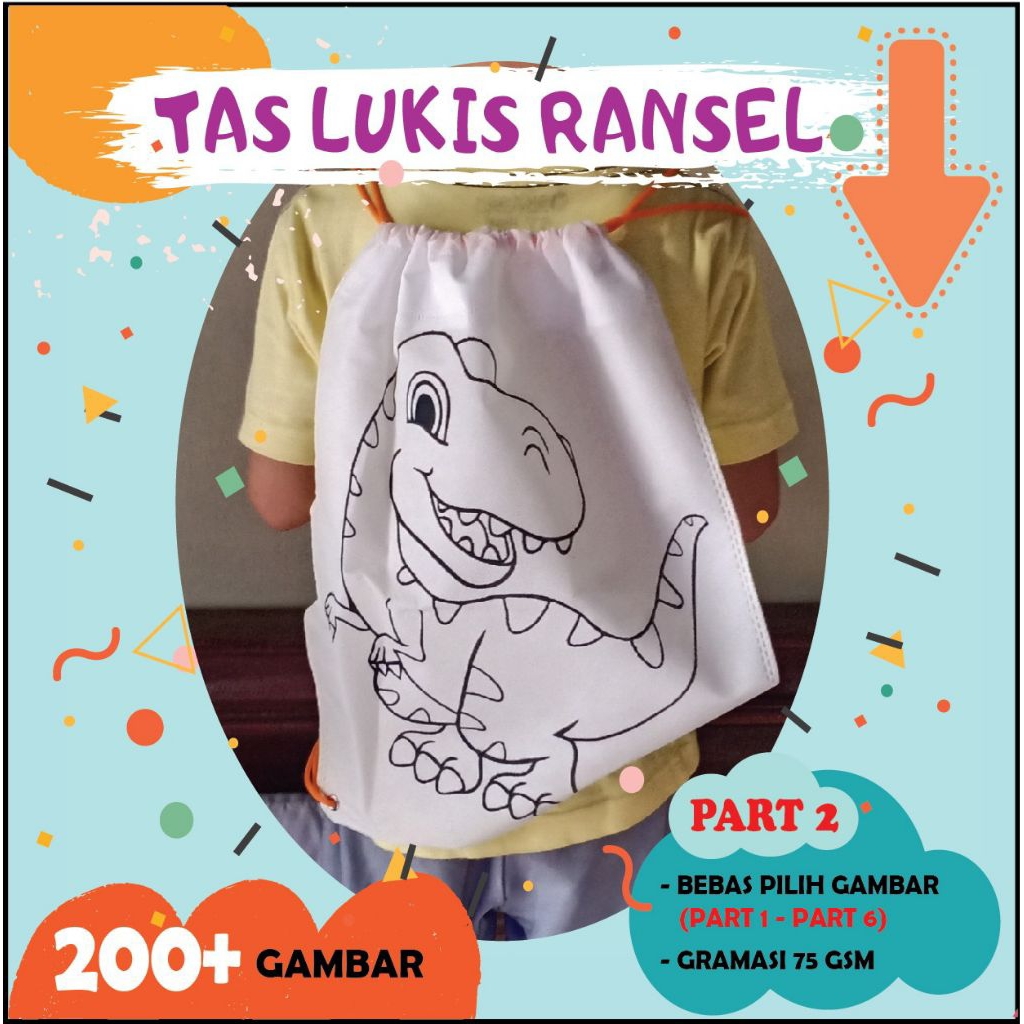 PART 2 RANSEL - Tas Lukis Spunbund -  model ransel serut