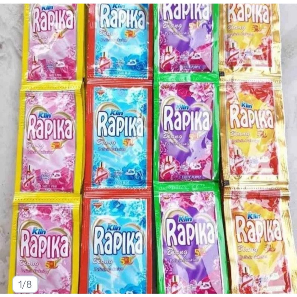 RAPIKA BIANG 8ml REFILL SACHET ECERAN SACHET PAKAIAN PELEMBUT VARIAN AROMA - EXOTIC PURPLE