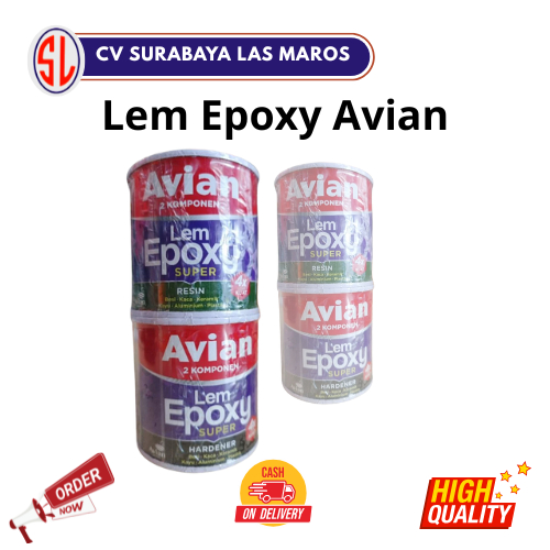 Lem Epoxy Avian 2 kompenen | Resin & Hardener [ LEM KAPAL ANTI AIR ]