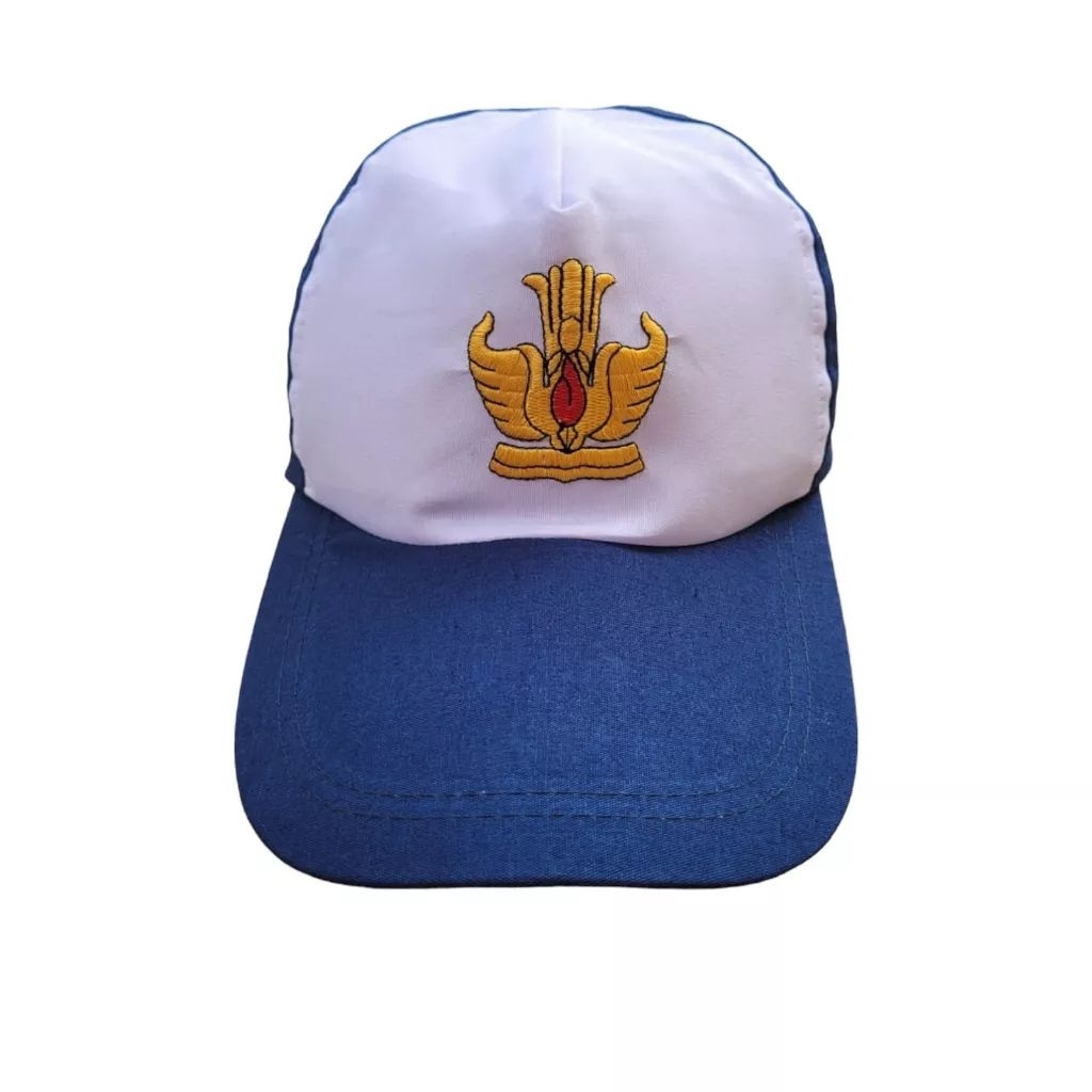 Topi sekolah smp biru putih bordir belakang karet topi smp putih biru topi smp putih topi smp putih 