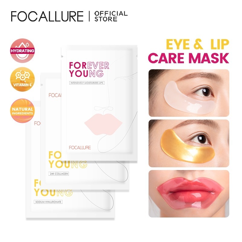(SPECIAL GOCENG) Focallure Collagen kip mask Crystal 24K Gold Pure Luxury Eye FA-SC01 MASKER MATA BI