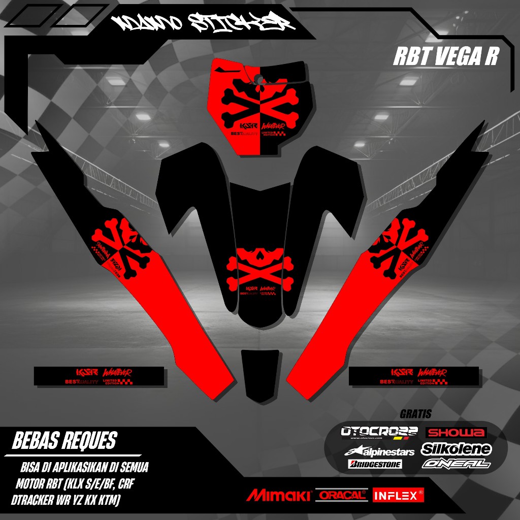 STIKER STRIPING MOTOR VEGA LAMA VEGA R LAMA RBT BEBEK MODIF SUPERMOTO TERBARU