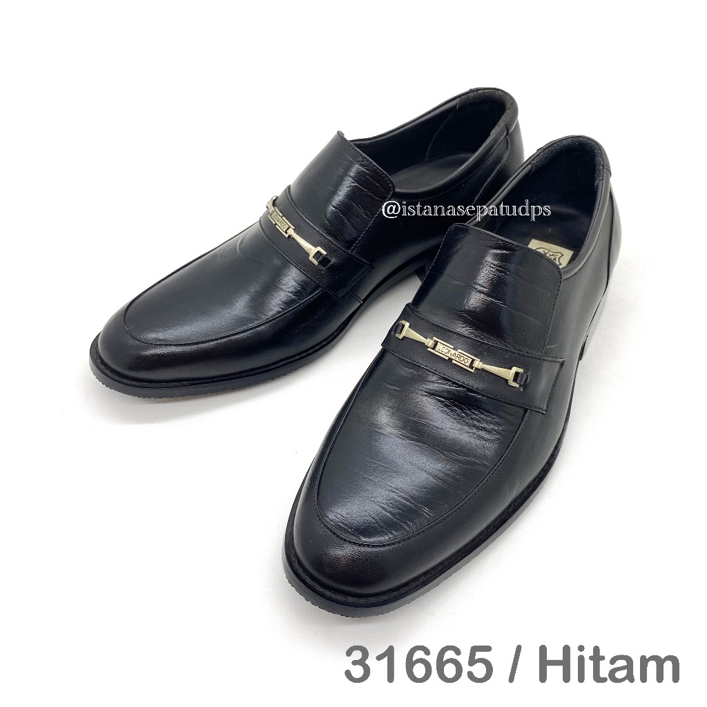 Sepatu Pantofel Kulit Pria Leonardo 31665, Hitam, Nyaman dipakai
