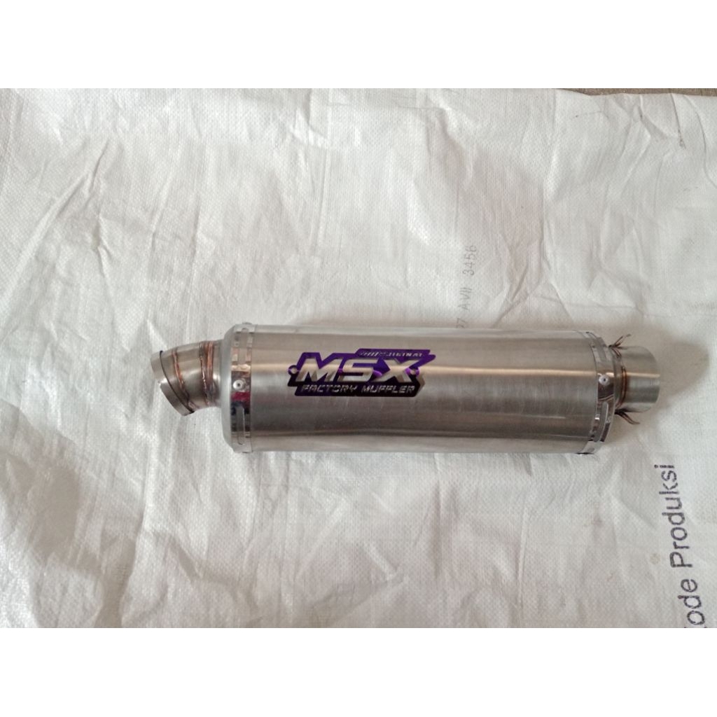slincer knalpot original msx panjang wrx oval  diameter