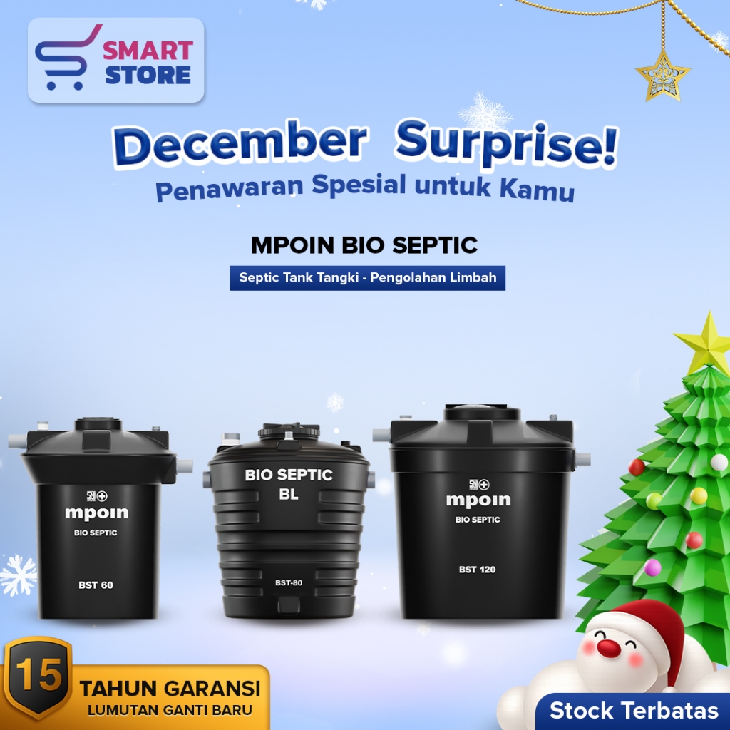 Septic Tank MPOIN BST60 - BST120  Series Tangki Septik MPOIN Garansi 15 thn