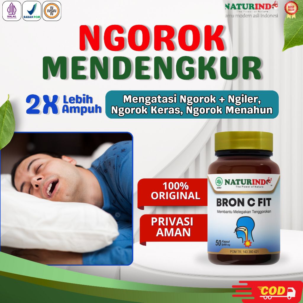 Obat Ngorok Mendengkur Keras Ngiler Menahun Herbal Ampuh BronCFit Naturindo