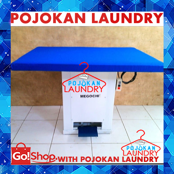 Meja NON VACUUM Setrika Uap / Meja Gosok Laundry / Meja Setrika Uap Laundry Merek Megochi/ Meja Goso