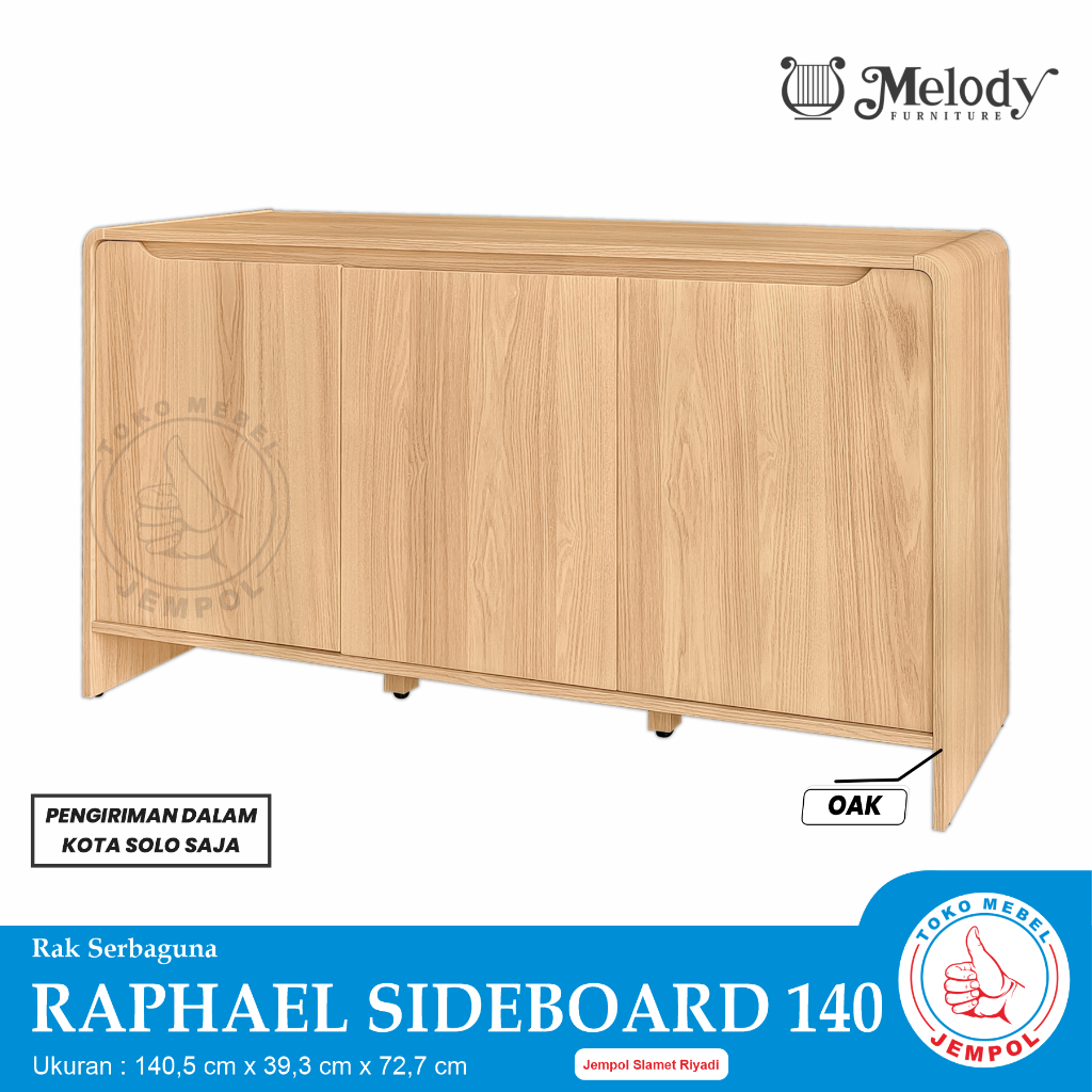 Melody - Raphael Sideboard 140 / Meja Samping / Rak Serbaguna