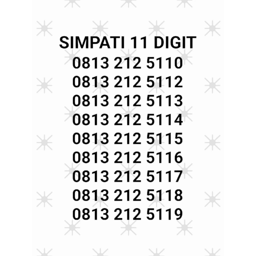 SIMPATI 11 DIGIT