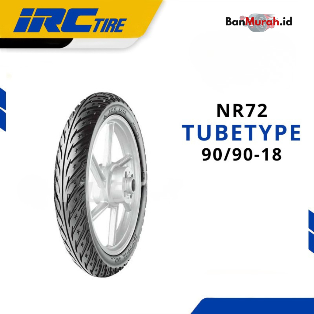 BAN LUAR SEPEDA MOTOR IRC NR72 UKURAN 90/90-18 RING 18 TUBETYPE