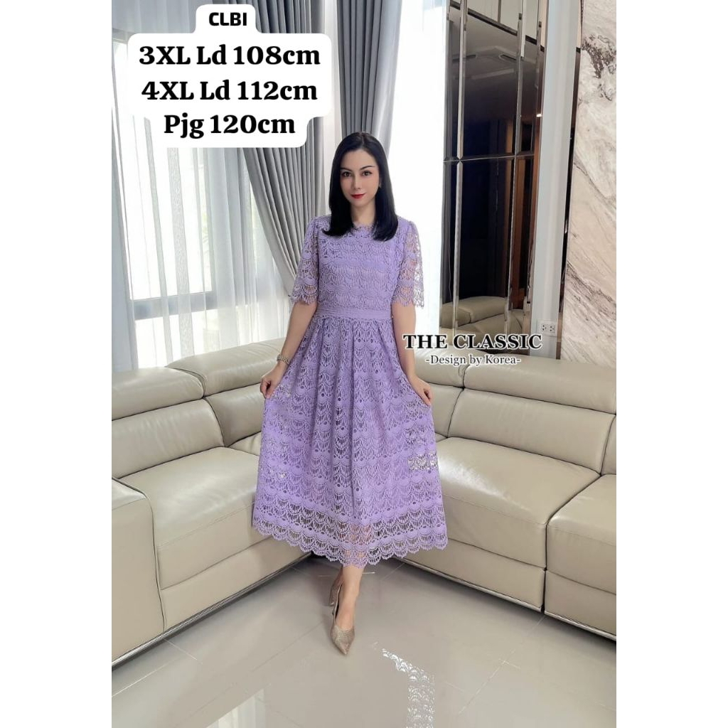 PREMIUM DRESS BROKAT BANGKOK THE CLASSIC KOREA DESIGN GAUN KONDANGAN MODIS