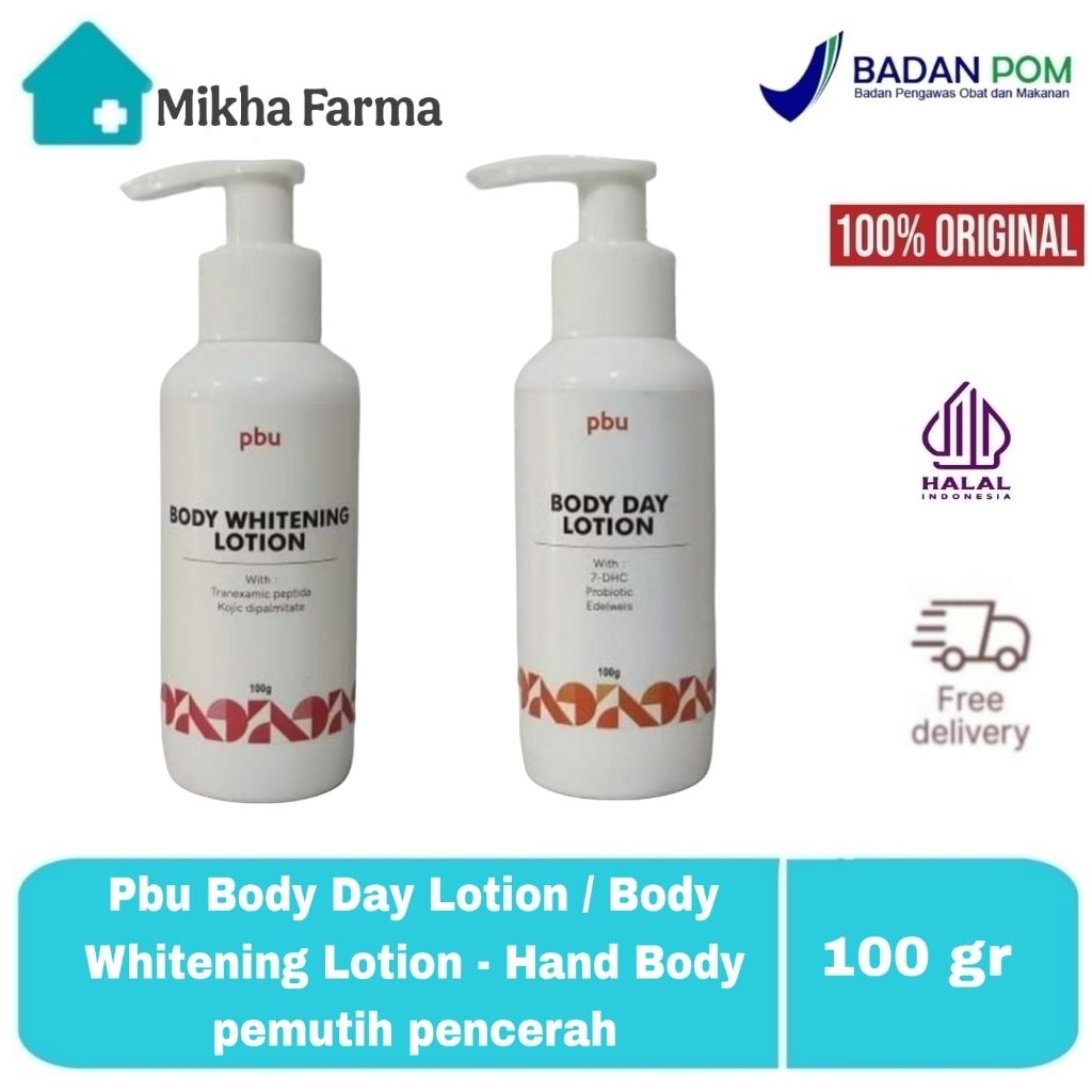 Pbu Body Day Lotion / Body Whitening Lotion - Hand Body pemutih pencerah PBU - BPOM