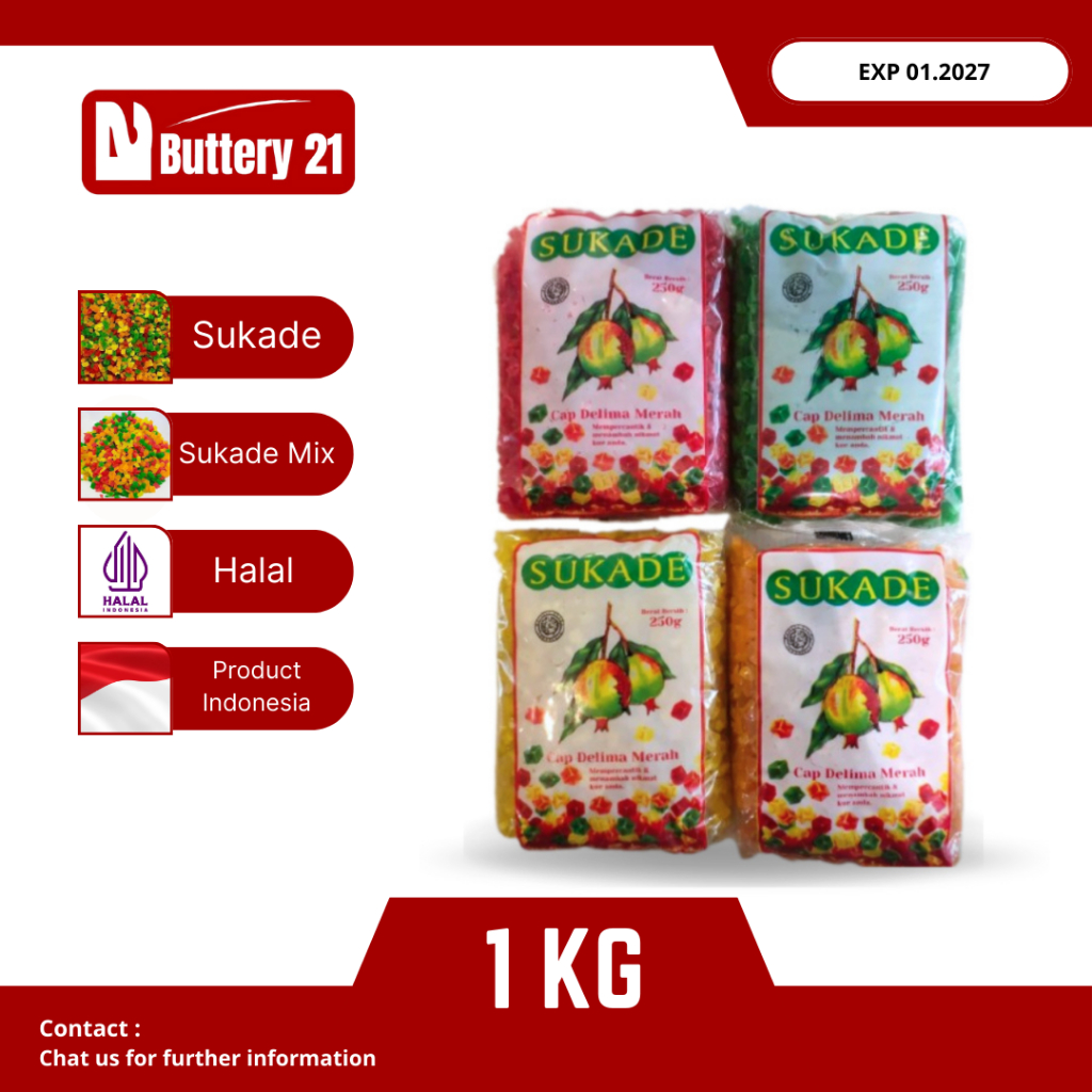 SUKADE MIX/SUKADE MIX BUAH KERING CAP DELIMA/SUKADE BUAH KERING MIX