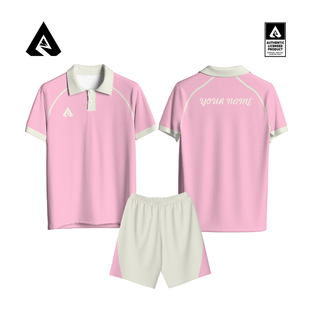 JERSEY FUTSAL OLAHRAGA / SENAM / LARI / FUTSAL & SEPAKBOLA GENTLE FLOW PINK FULL PRINTING