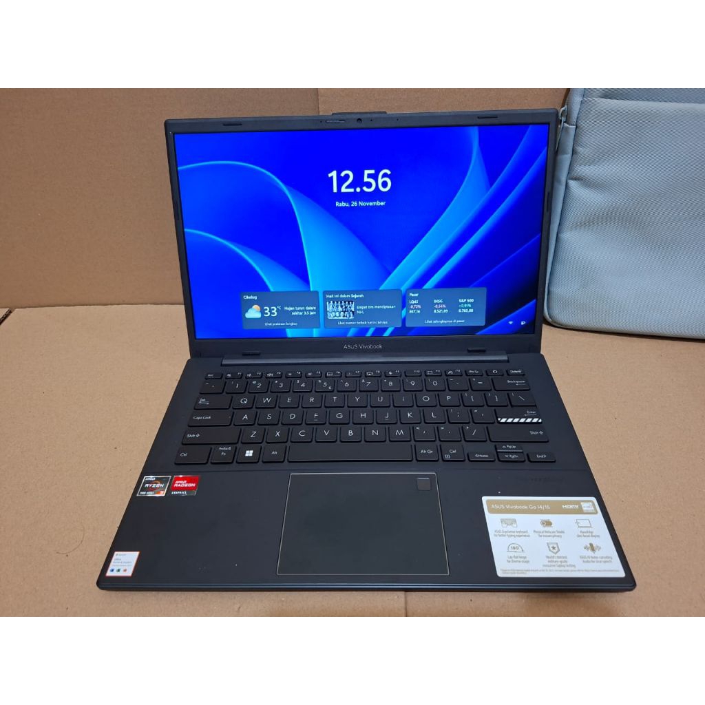 Laptop ASUS VIVABOOK GO E140FA -Second Like New -AMD RYZEN 3 -SSD 512GB -8GB -