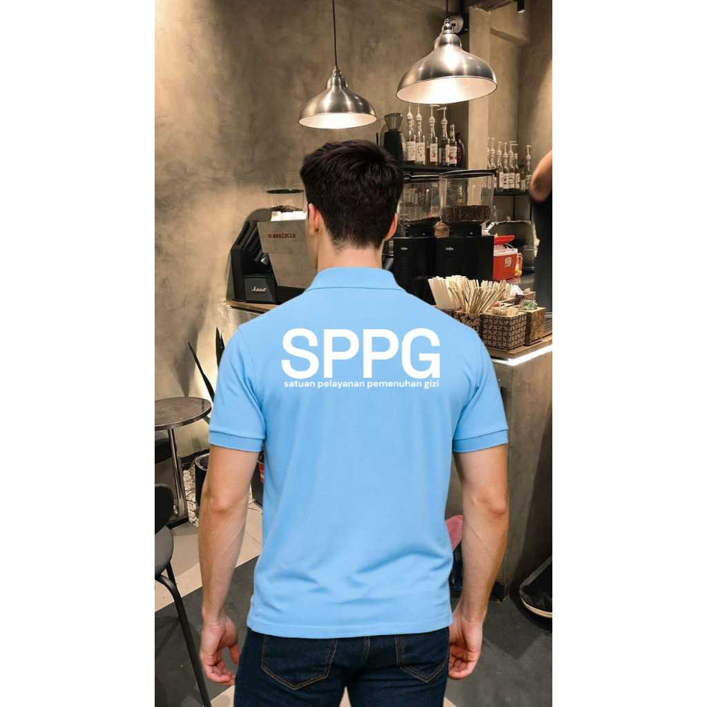 Seragam SPPG Lengan Pendek POLOS Kaos BGN MBG seragam Makan siang gratis