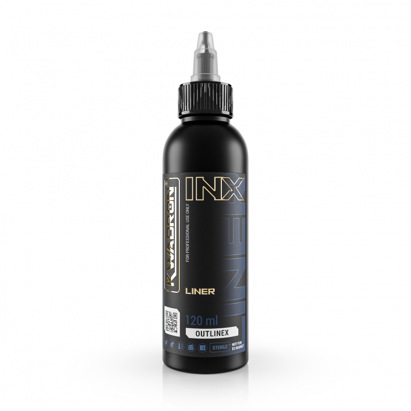 KWADRON INX OUTLINEX. TINTA TATTOO HITAM KWADRON OUTLINEX 4OZ (TINTA OUTLINE TATTOO)