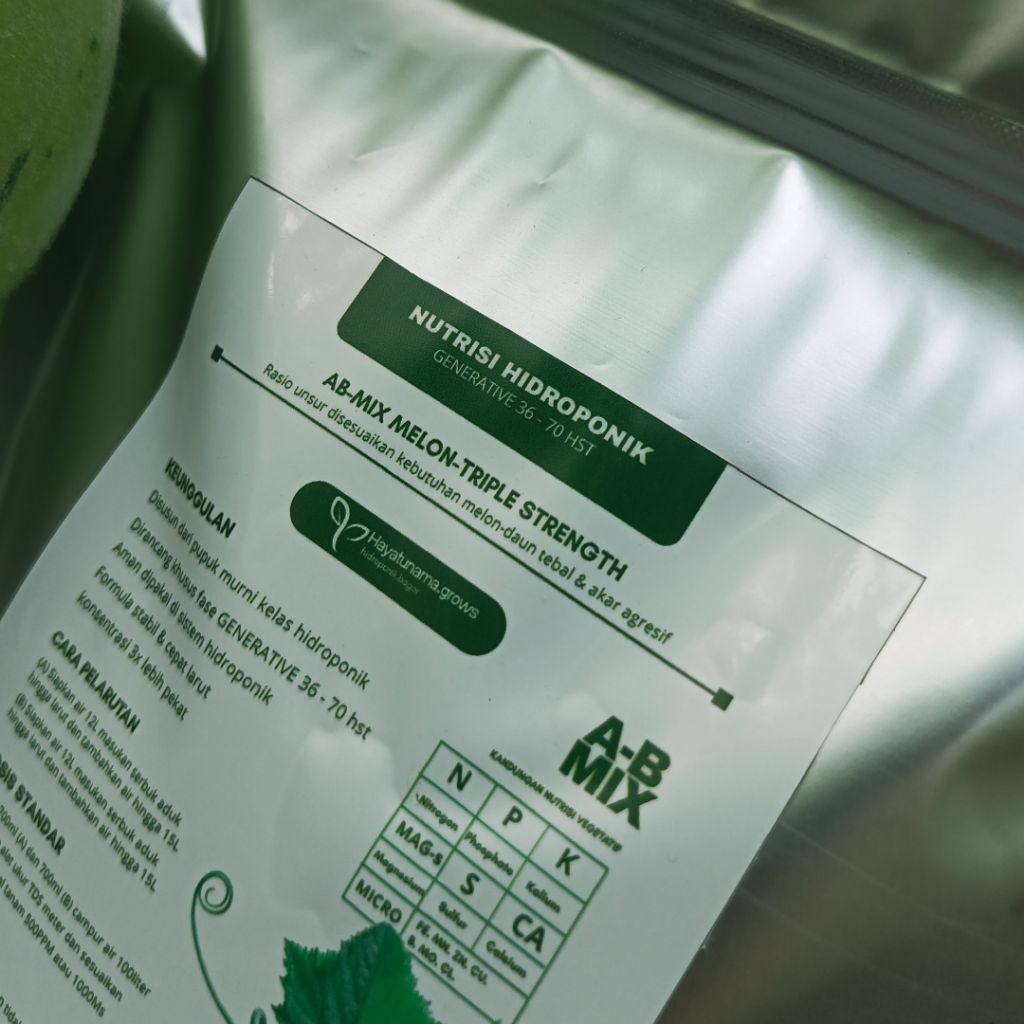 AB Mix Melon (36-70 HST) | Nutrisi AB Mix Melon Generatif | ​Pupuk Melon Fase Pematangan ​| ​Nutrisi