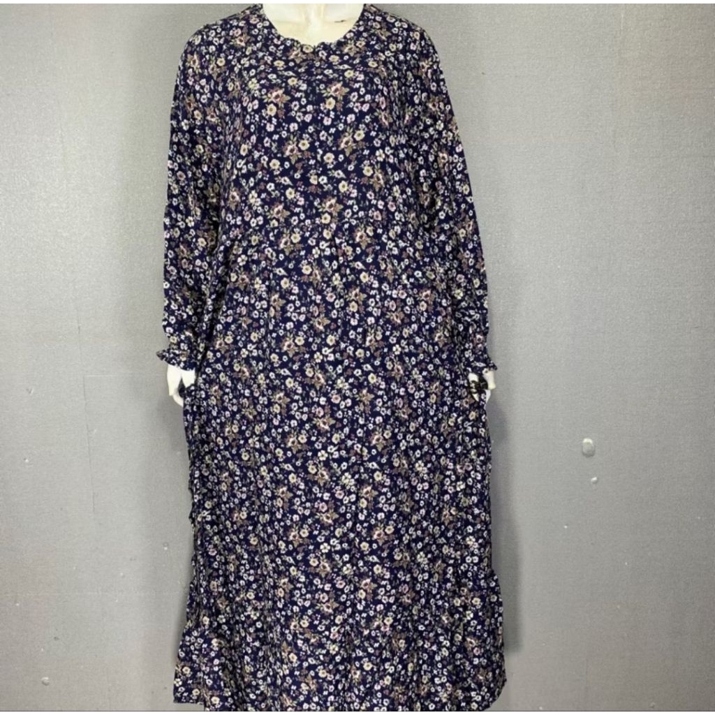 Daster Tangan Panjang Rayon Tebal Premium Gajah Putih