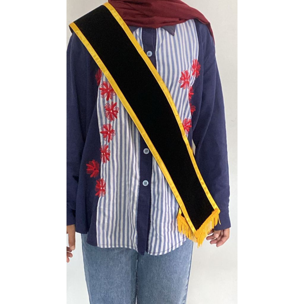 selempang polos,selempang wisuda