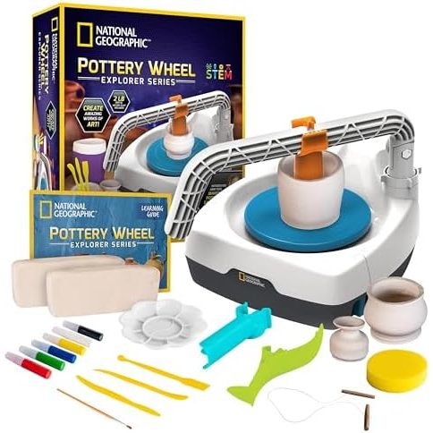 NATIONAL GEOGRAPHIC Pottery Wheel for Kids – Complete Pottery Kit for Beginners