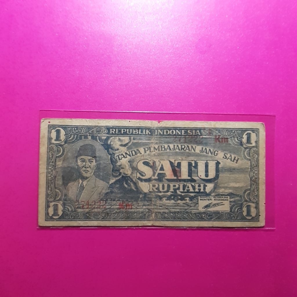 uang kuno 1 rupiah ori 1945