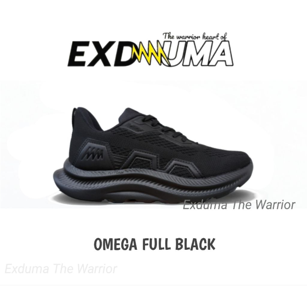 SEPATU EXDUMA OMEGA FULL BLACK/SEPATU HITAM FULL