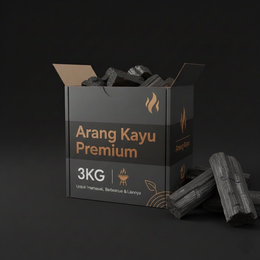 Arang Kayu Asam Premium 3Kg untuk Kopi Joss – Nyala Lama, Minim Abu, Tanpa Bahan Kimia