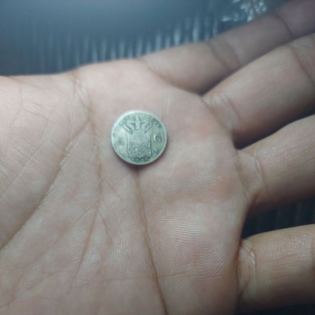 Koin perak Voc tahun 1896. Asli.