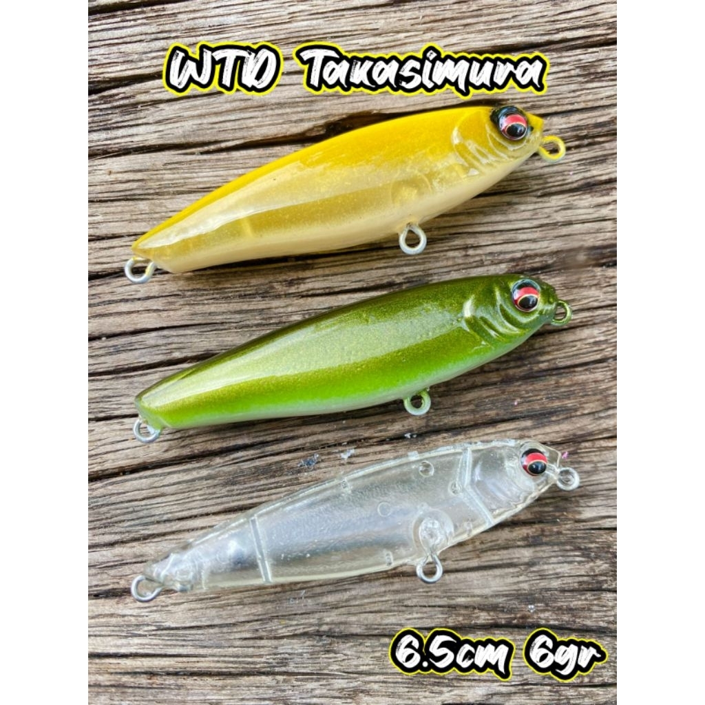 Lure WTD Takasimura WM Floating Top Water Lure Action Zig Zag / Lure Hampala / Lure WTD