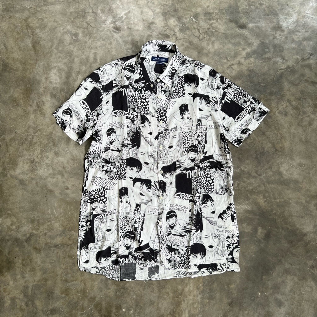 Zara man Relaxed fit Graphic Button down