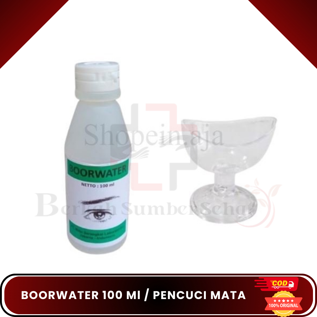 BOORWATER 100 Ml / PENCUCI MATA /BOOR WATER / CUCI MATA STERIL/ KOMPRES MATA