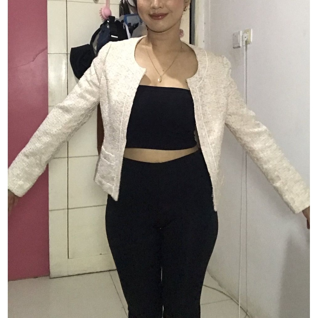 Blazer Tweed | Broken White