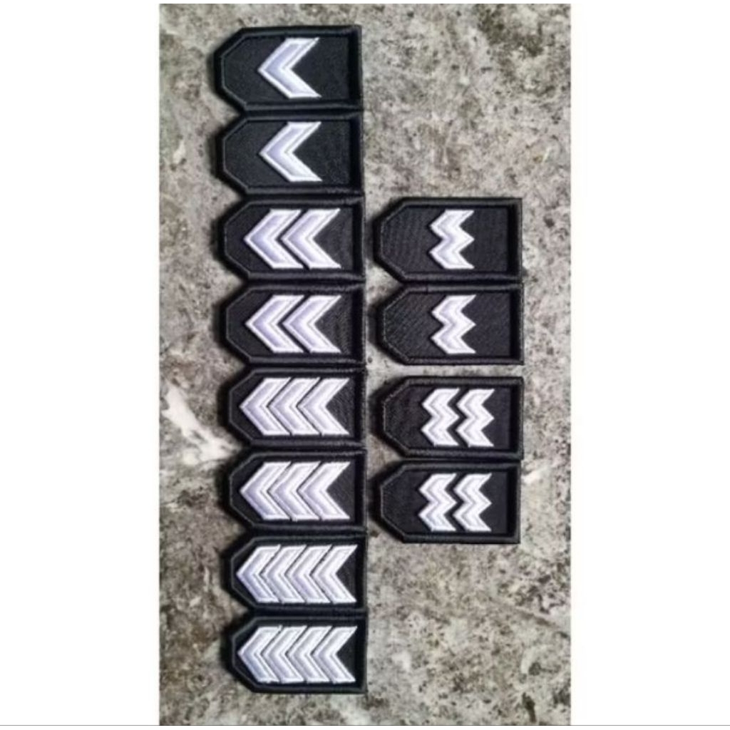 Bordir Pangkat Bripda Timbul / Bordir Pangkat Bintara Polri