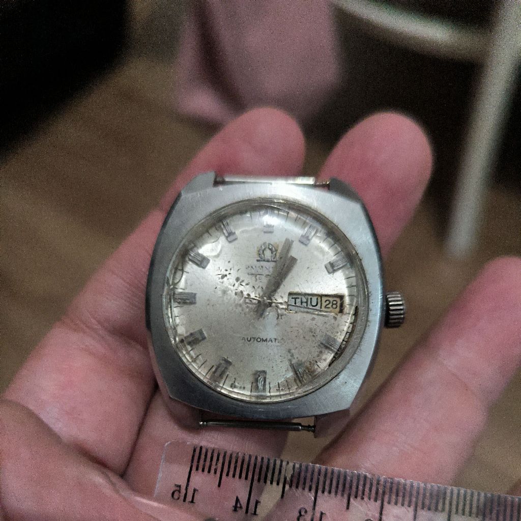 Jam Titus Matic kondisi mati puteran macet, mesin adabuat part apa adanya