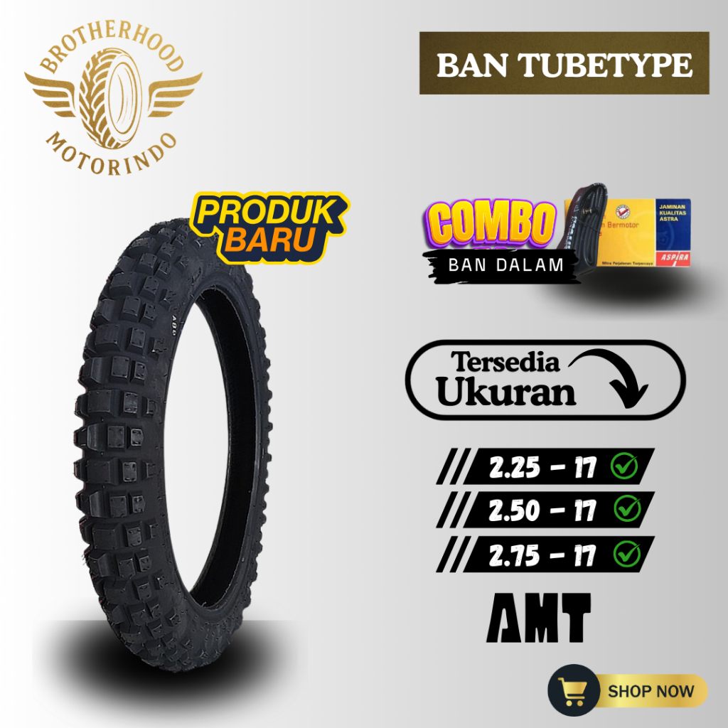 BAN ASPIRA TUBETYPE AMT (250-17 / 275-17 / 300-17 ) (70/90-17 / 80/90-17 / 90/90-17 ) BAN LUAR ASPIR