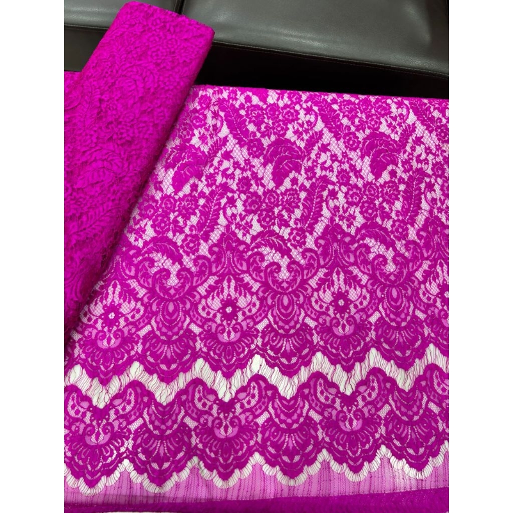 bahan kebaya brokat semi prancis glossy