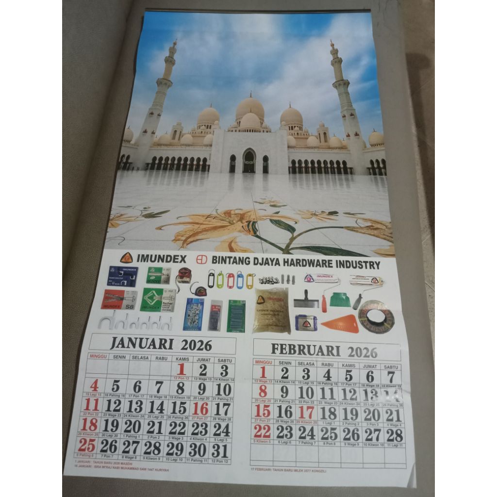Kalender 2026 All varian Masjid