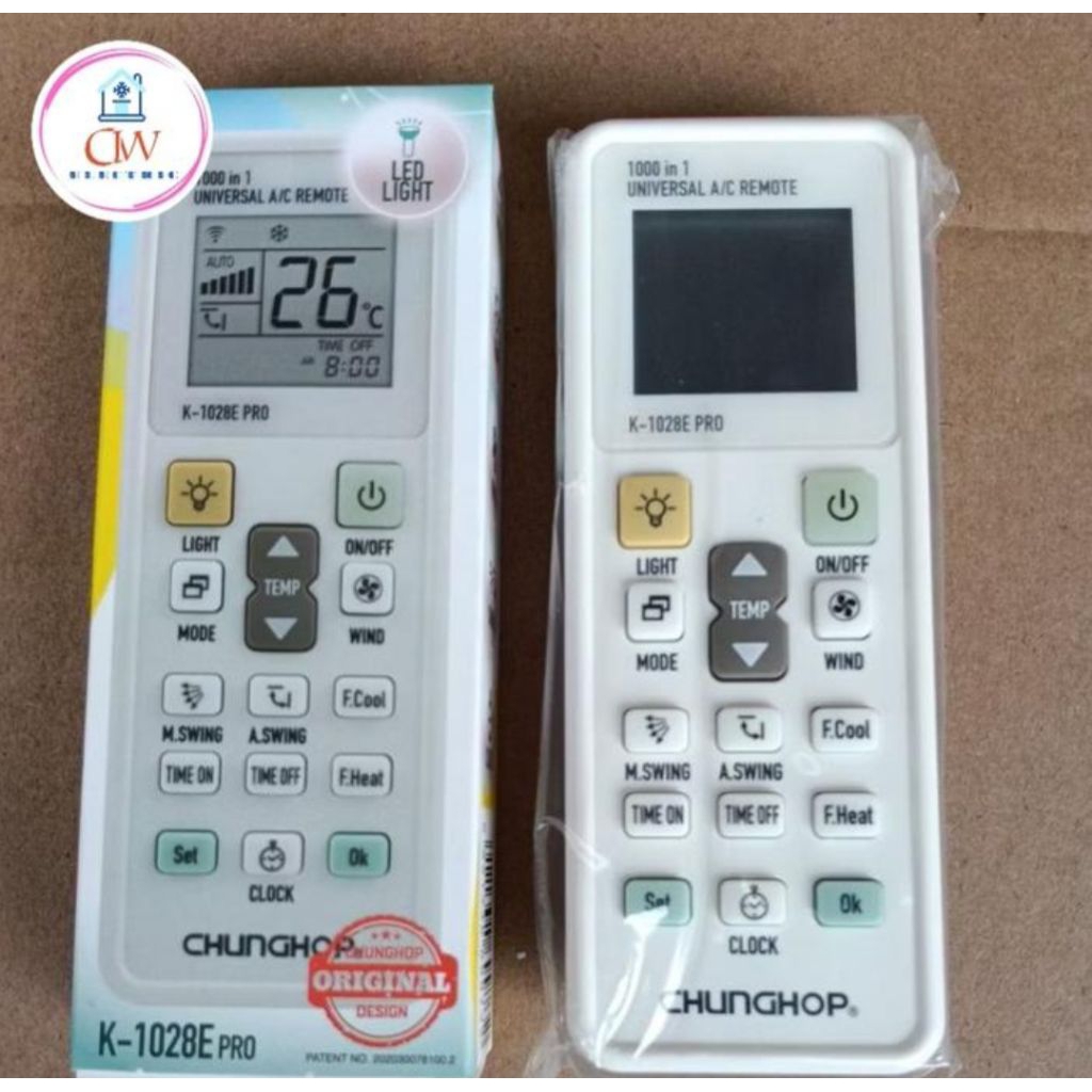 remote AC multi/universal merk chunghop K-1028E PRO