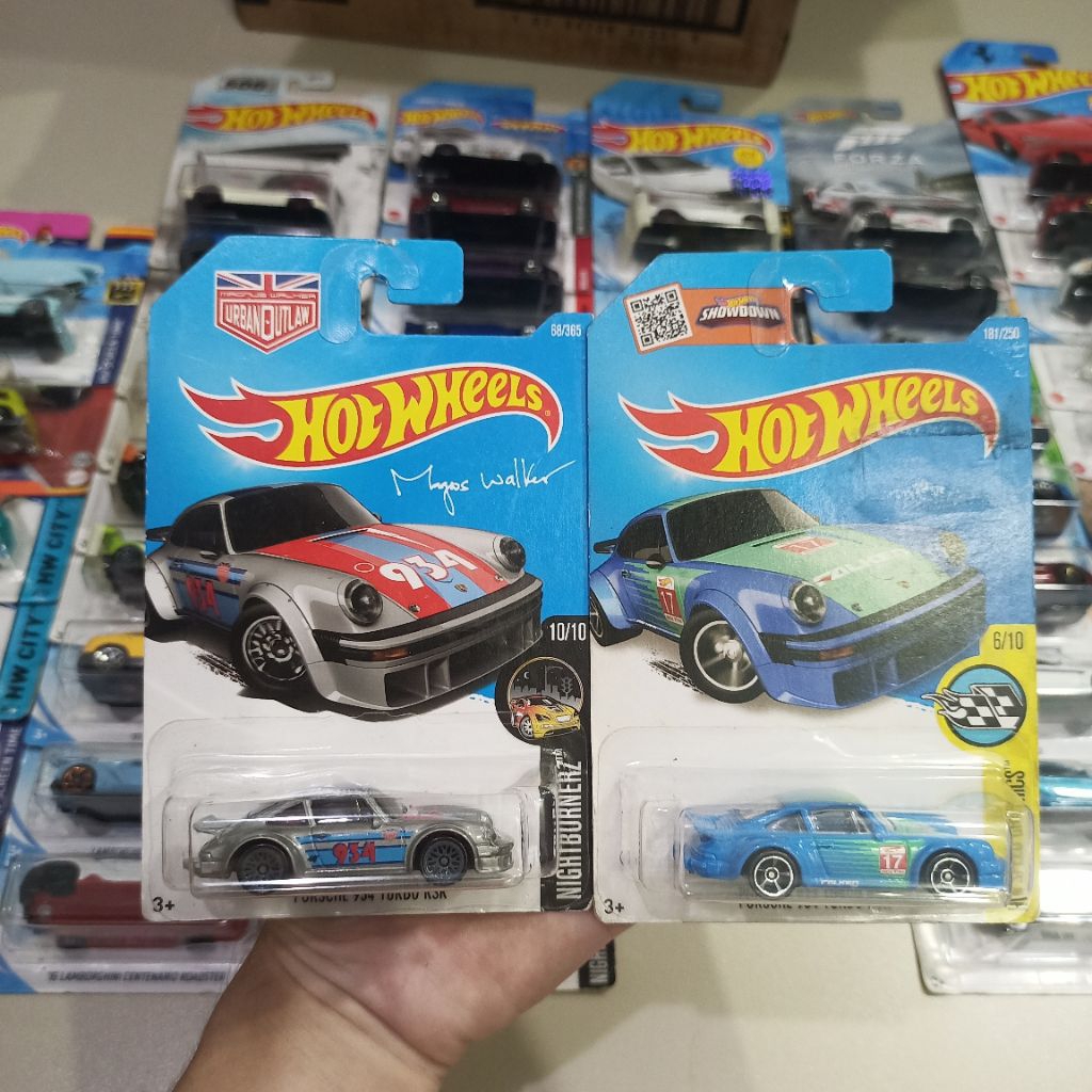 Hotwheels Porsche 934 Turbo RSR Falken Biru Hijau Magnus Walker Abu - Nightburnerz Speed Graphics