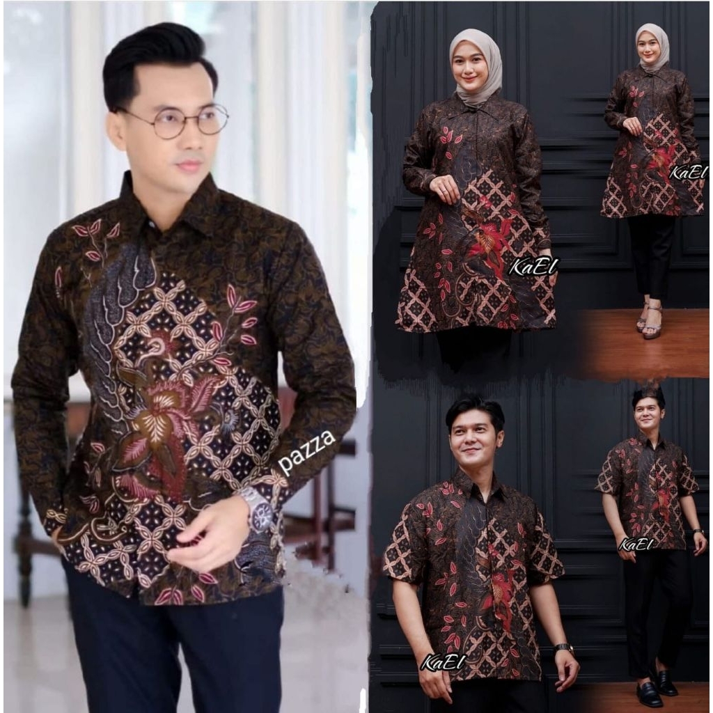 Couple Batik Baju Atasan pria Baju Atasan wanita Baju Couple keluarga Batik motif Bagus