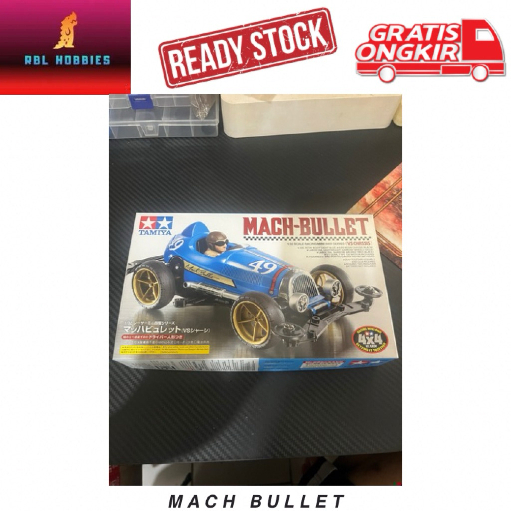 Tamiya 18091 Mach Bullet Original Tamiya Loose Kit Mini4WD