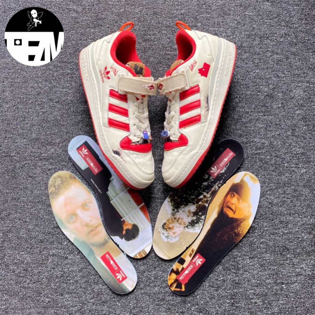 Original 2021 Adidas Forum 84 Low Home Alone Retro Sneakers.