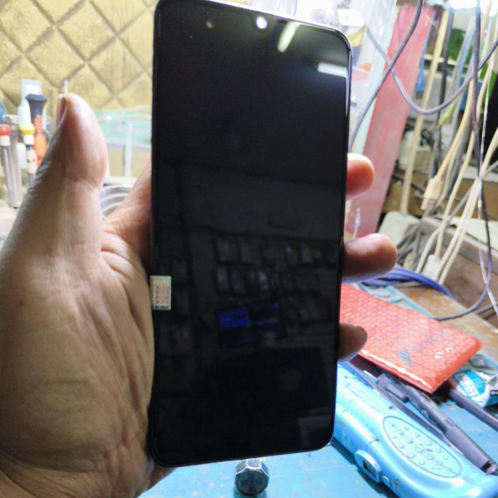 lcd touchscreen+frame samsung m31 / m315 amoled original copotan mulus