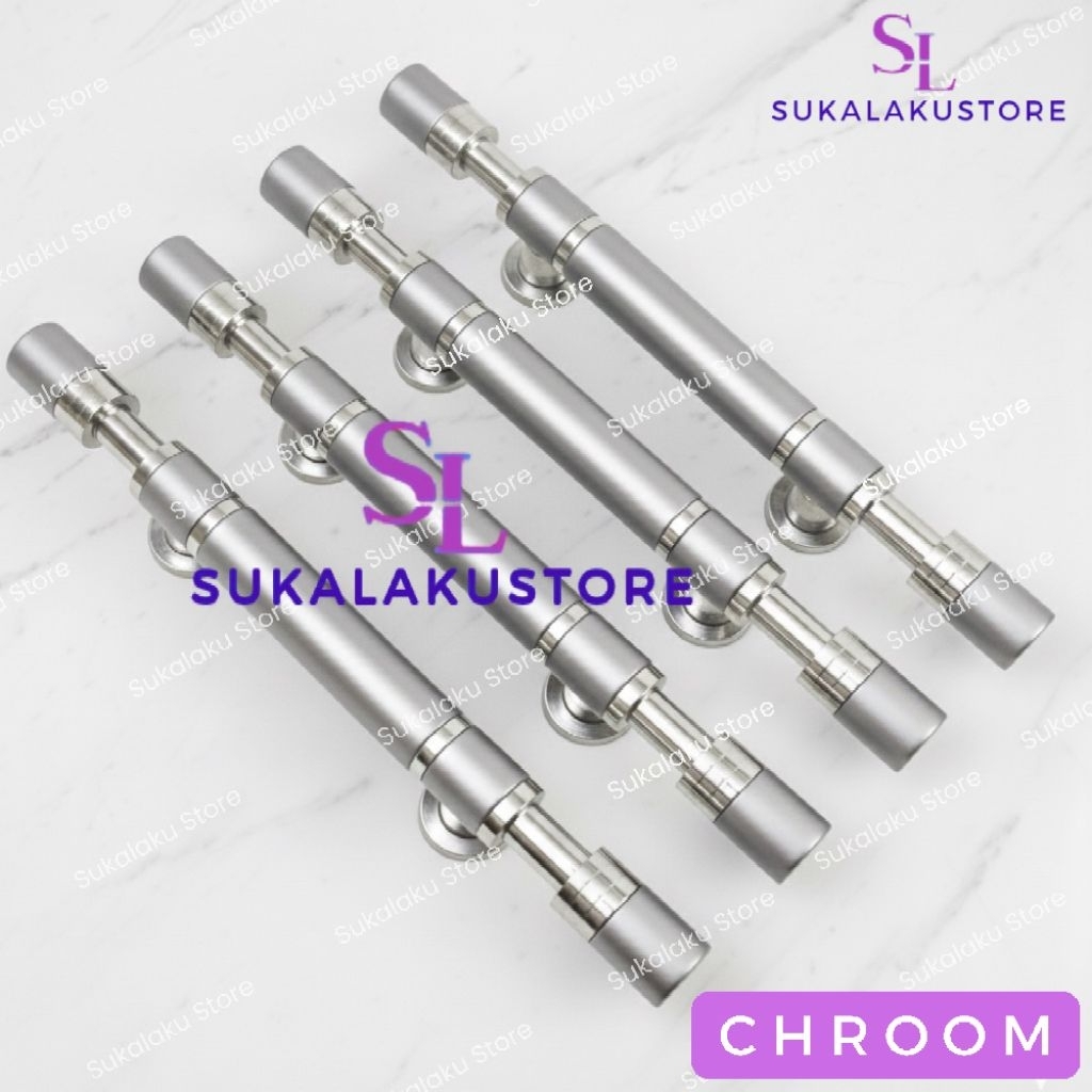 Store_Nolimit (4Biji) Gagang Pintu Model Barbel Dan Kunci Set/ Gagang Pintu Minimalis Maron Elegan