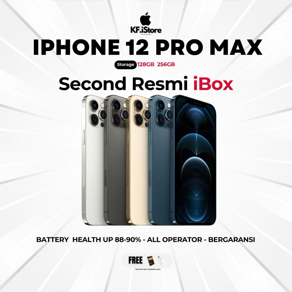 iPhone 12 Pro Max 128 256 GB Second Resmi iBox